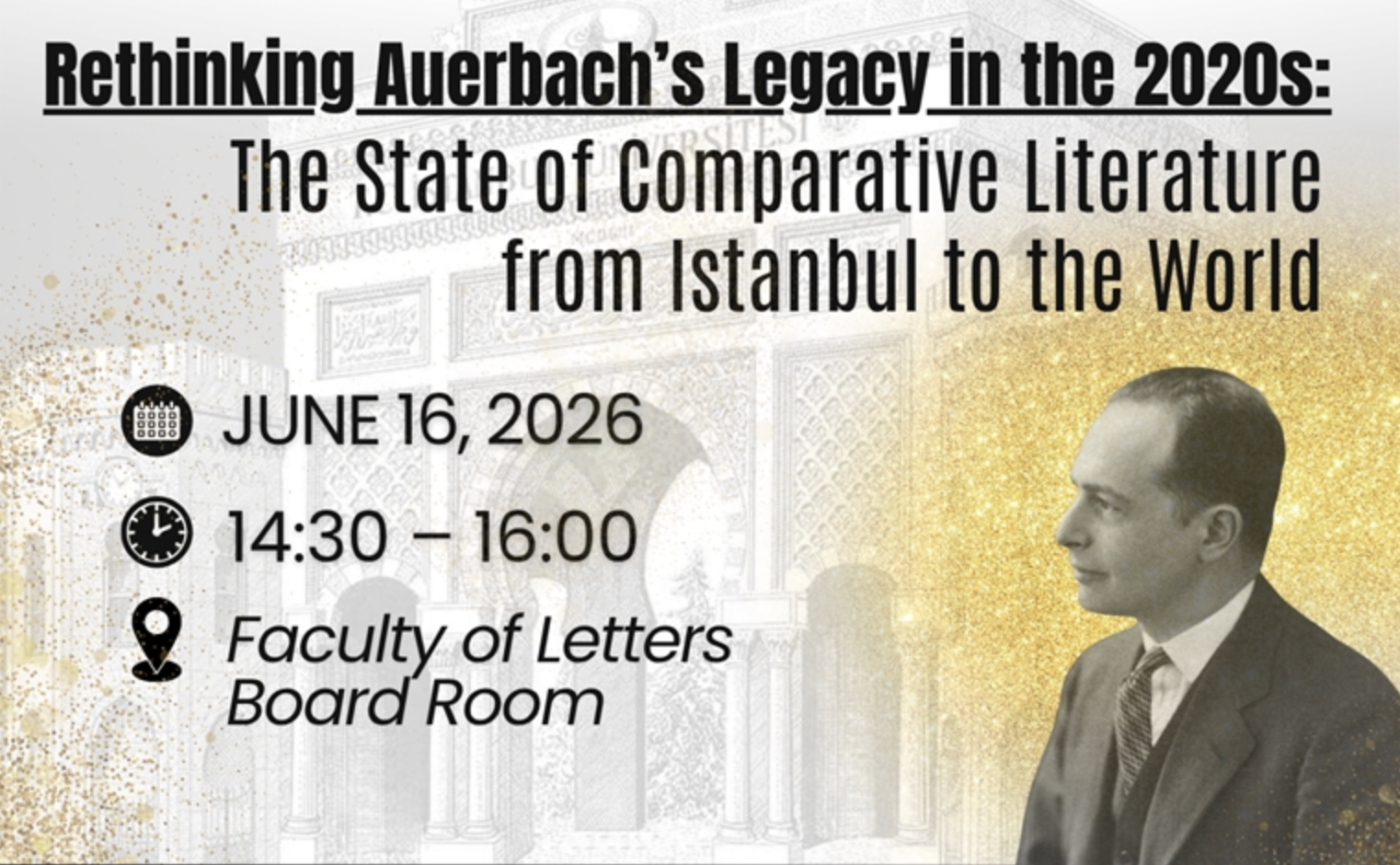 Erich Auerbach’ın Mirası, İstanbul Üniversitesinde Ele Alınacak