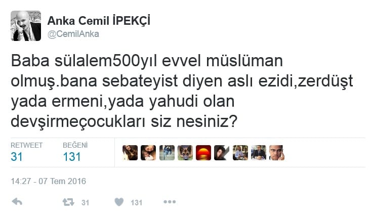 Cemil İpekçi: Aslı Ermeni ya da Yahudi olan devşirme çocukları siz nesiniz? – Serdar Korucu