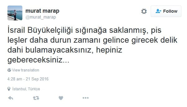 İsrail Büyükelçiliği’ne saldırı girişimi sonrası nefret ve antisemitizm – Serdar Korucu