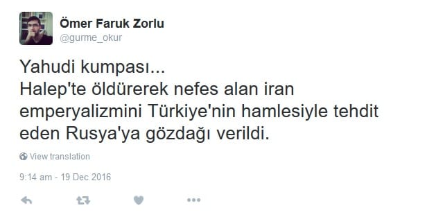 Rusya Büyükelçisi’ne Suikast Ardından Antisemit Mesajlar – Serdar Korucu