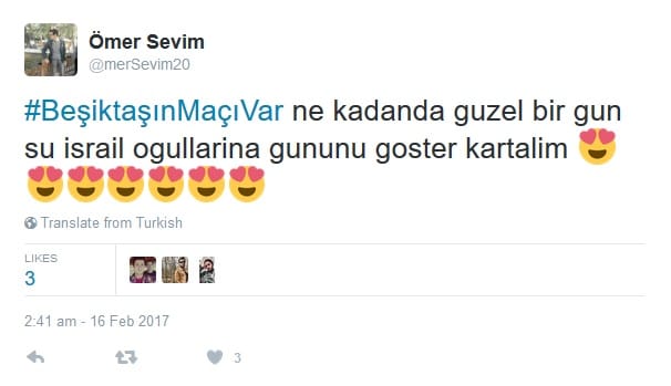 #BeşiktaşınMaçıVar Üzerinden Antisemitizm – Serdar Korucu