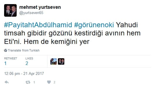 #PayitahtGecesi Antisemit Mesajlar Sürdü – Serdar Korucu