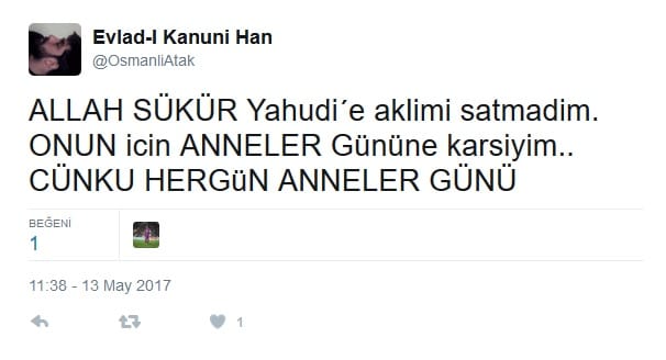 Anneler Günü Üzerinden Antisemit Mesajlar – Serdar Korucu