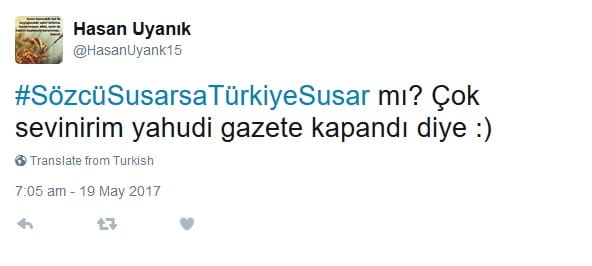 Sözcü Gazetesine Operasyon Üzerinden Antisemitizm – Serdar Korucu