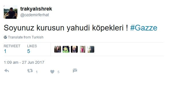 #Gazze Üzerinden Antisemit Mesajlar – Serdar Korucu