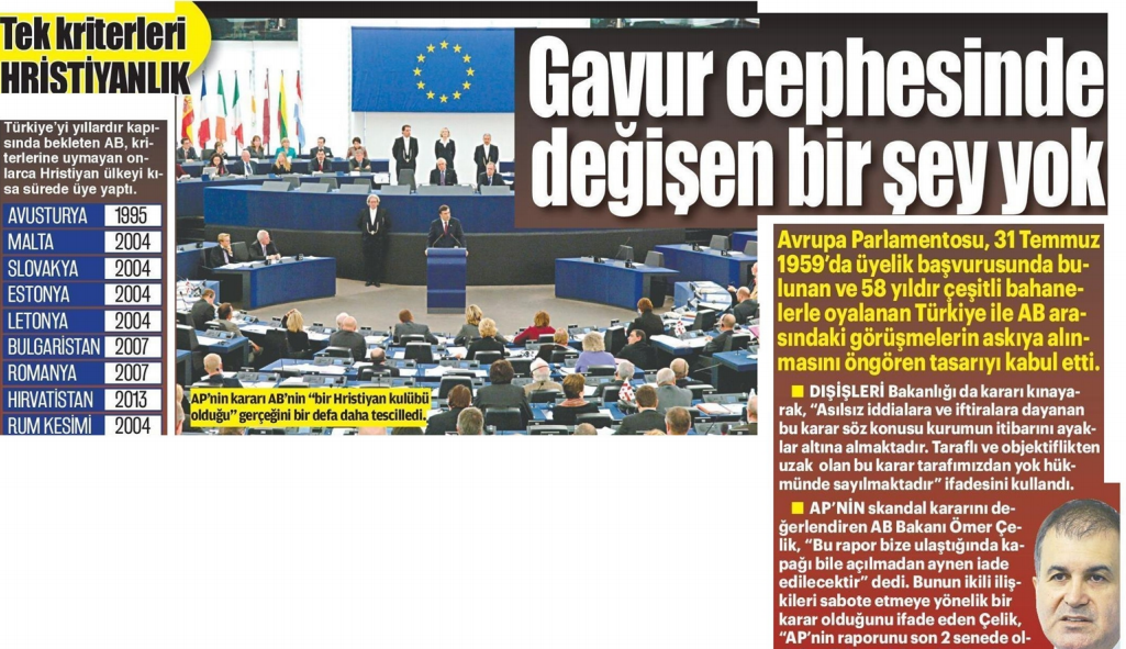 Nefret söylemi haftalık Z raporu’nda “gavur” sözcüğü