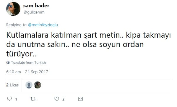 Roş Aşana Kutlamalarına Antisemit Mesajlar – Serdar Korucu