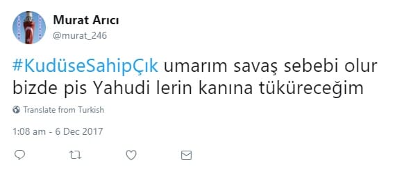 Twitter’da #KudüseSahipÇık Etiketi Üzerinden Antisemitizm – Serdar Korucu