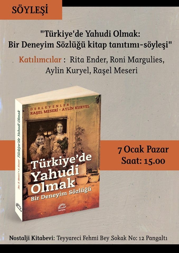Kitap Tanıtımı ve Söyleşi: “Türkiye’de Yahudi Olmak: Bir Deneyim Sözlüğü”