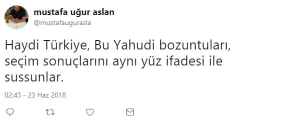 24 Haziran Seçimleri Üzerinden Antisemit Mesajlar – Serdar Korucu