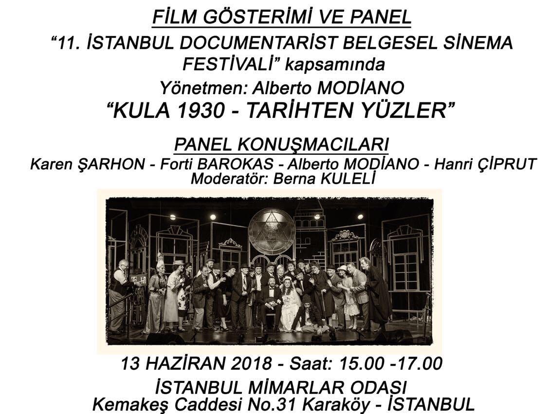 “Kula 1930-Tarihten Yüzler” film gösterimi ve panel
