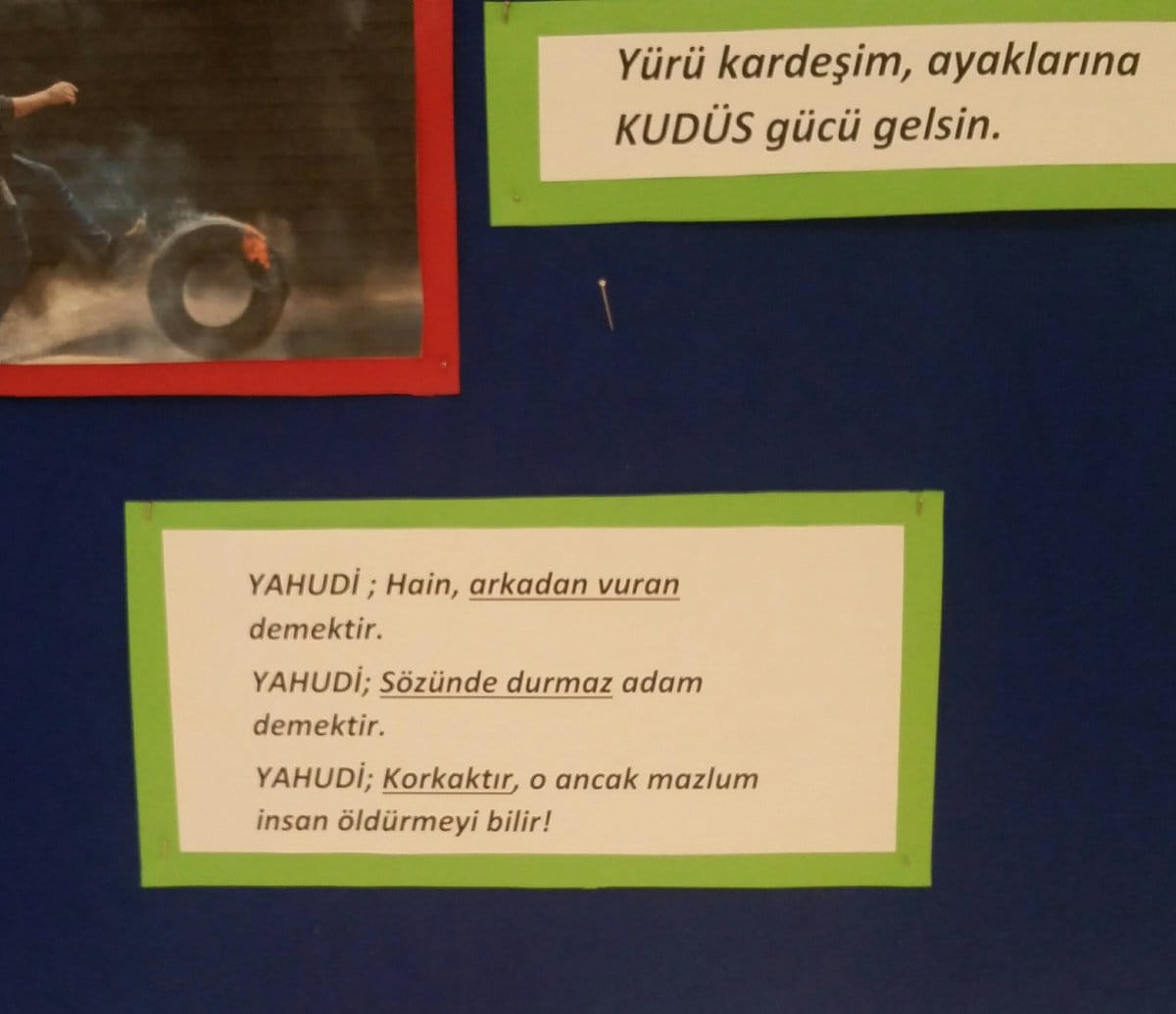 Lise panosunda antisemitizm!