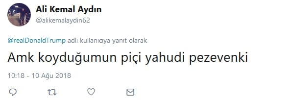 Trump’ın Yaptırım Kararı Üzerinden Twitter’da Antisemit Mesajlar – Serdar Korucu