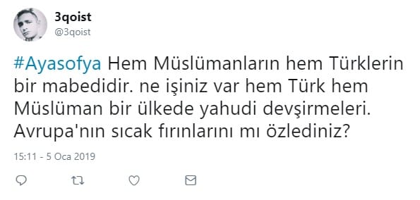 Leyla Alaton’un Ayasofya Paylaşımına Antisemit Tepkiler – Serdar Korucu