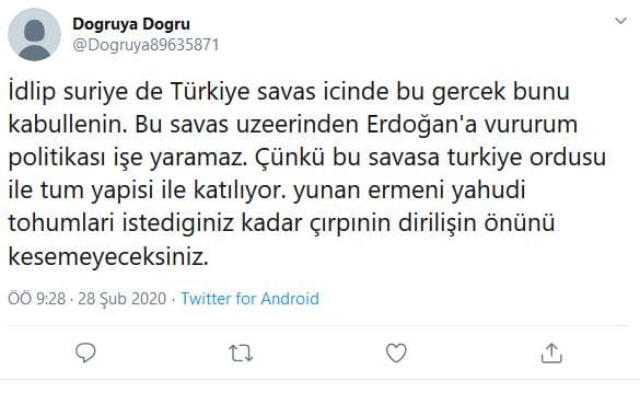 #şehitlerimizvar Üzerinden Antisemit Mesajlar – Serdar Korucu