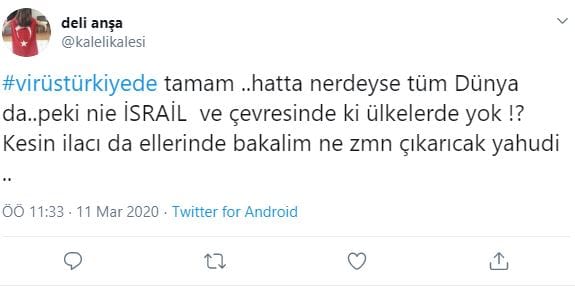 #virüstürkiyede Üzerinden Antisemit Mesajlar – Serdar Korucu