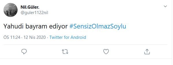 Süleyman Soylu Açıklaması Üzerinden Antisemit Mesajlar – Serdar Korucu