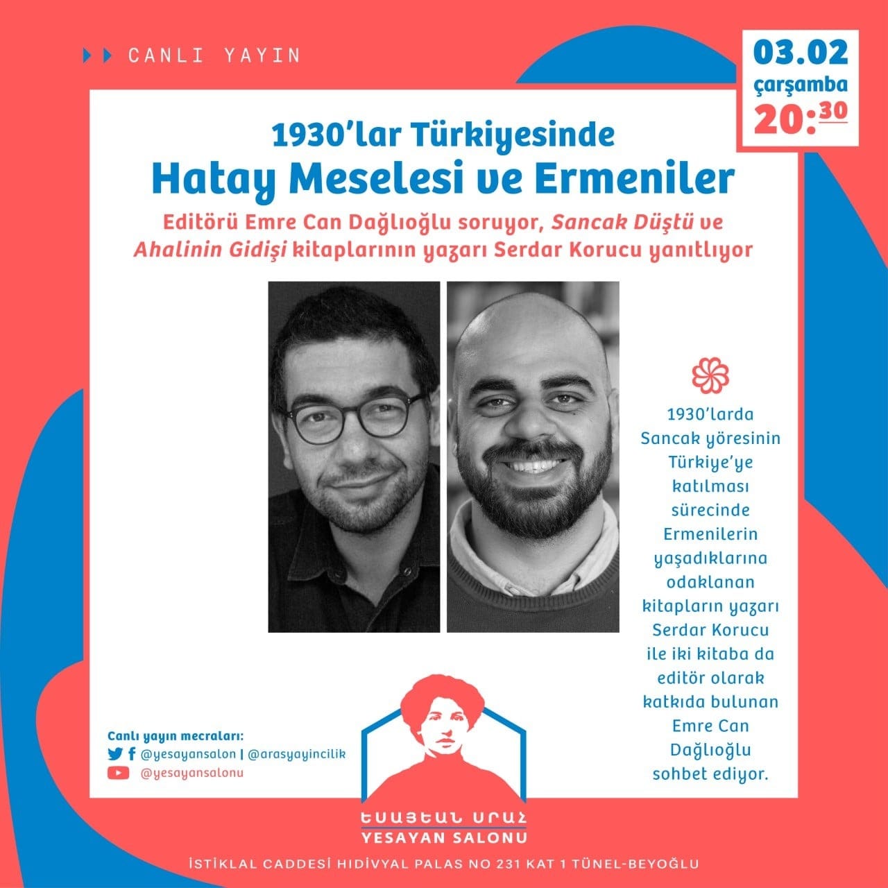Canlı Yayın: 1930’lar Türkiyesinde Hatay Meselesi ve Ermeniler