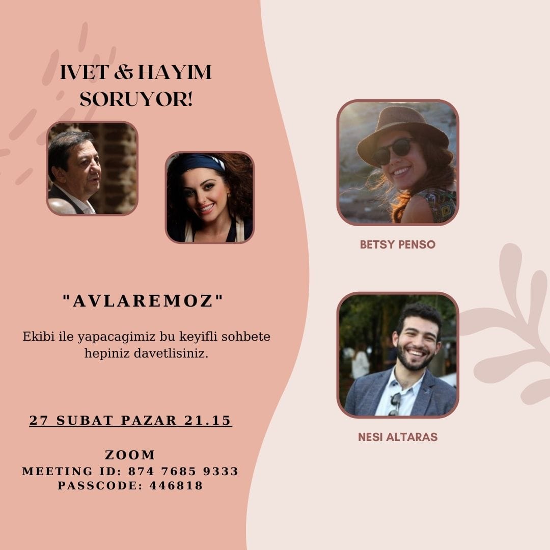 -Avlaremoz Yarın Akşam İvet & Hayim’in Konuğu