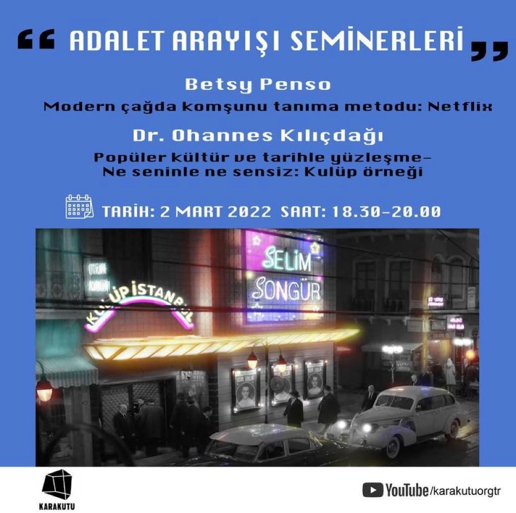 Adalet Arayışı Seminerleri’nde Kulüp Dizisi Ele Alınıyor