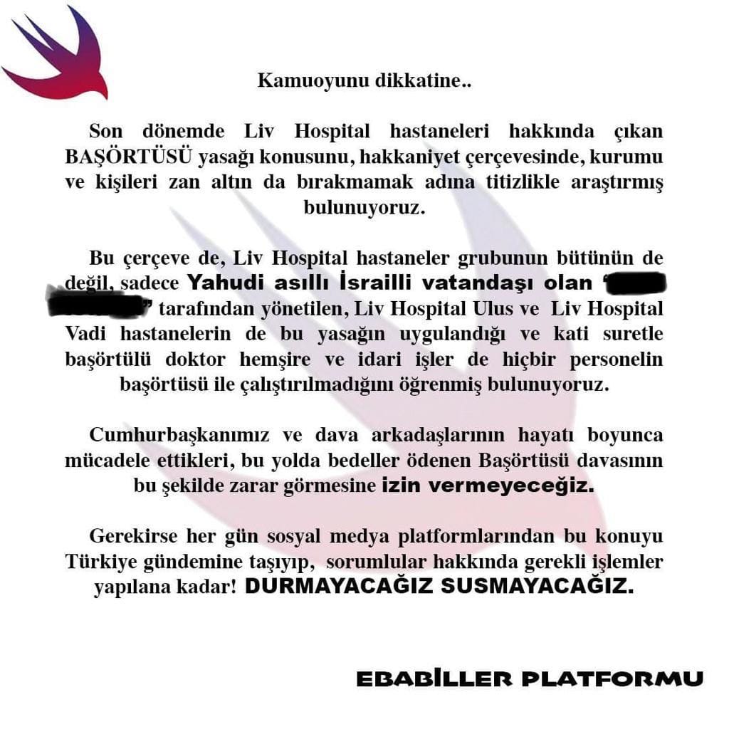 Sosyal medya gruplarında dönen antisemit bildiri