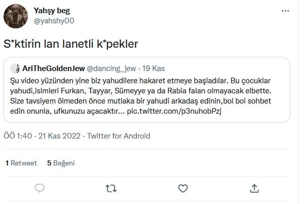 Ulus Musevi Lisesi Öğrencilerinin TikTok Videosu Üzerinden Antisemit Mesajlar – Serdar Korucu