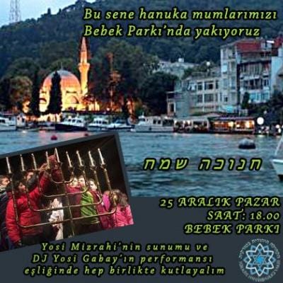 Hanuka mumları bu sene Bebek Parkı’nda yanacak