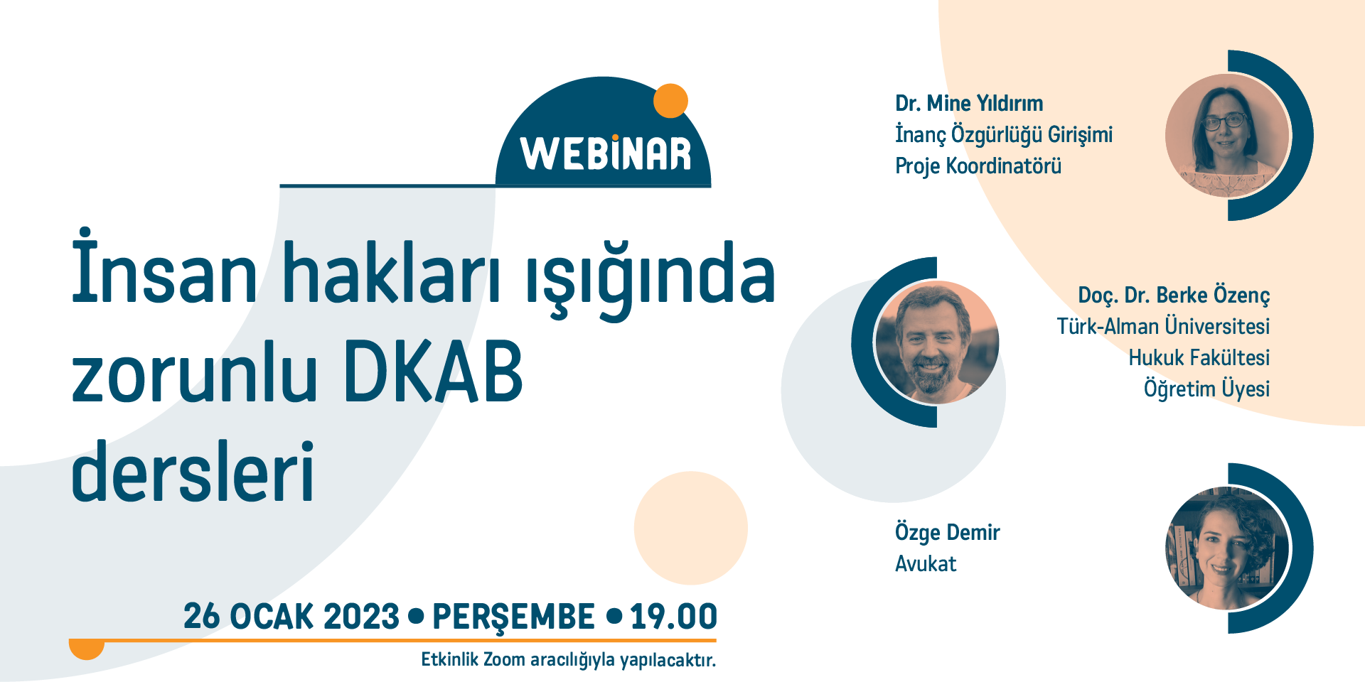 İnsan hakları ışığında zorunlu Din Kültürü ve Ahlak Bilgisi dersleri webinar’ına kayıt için son saatler
