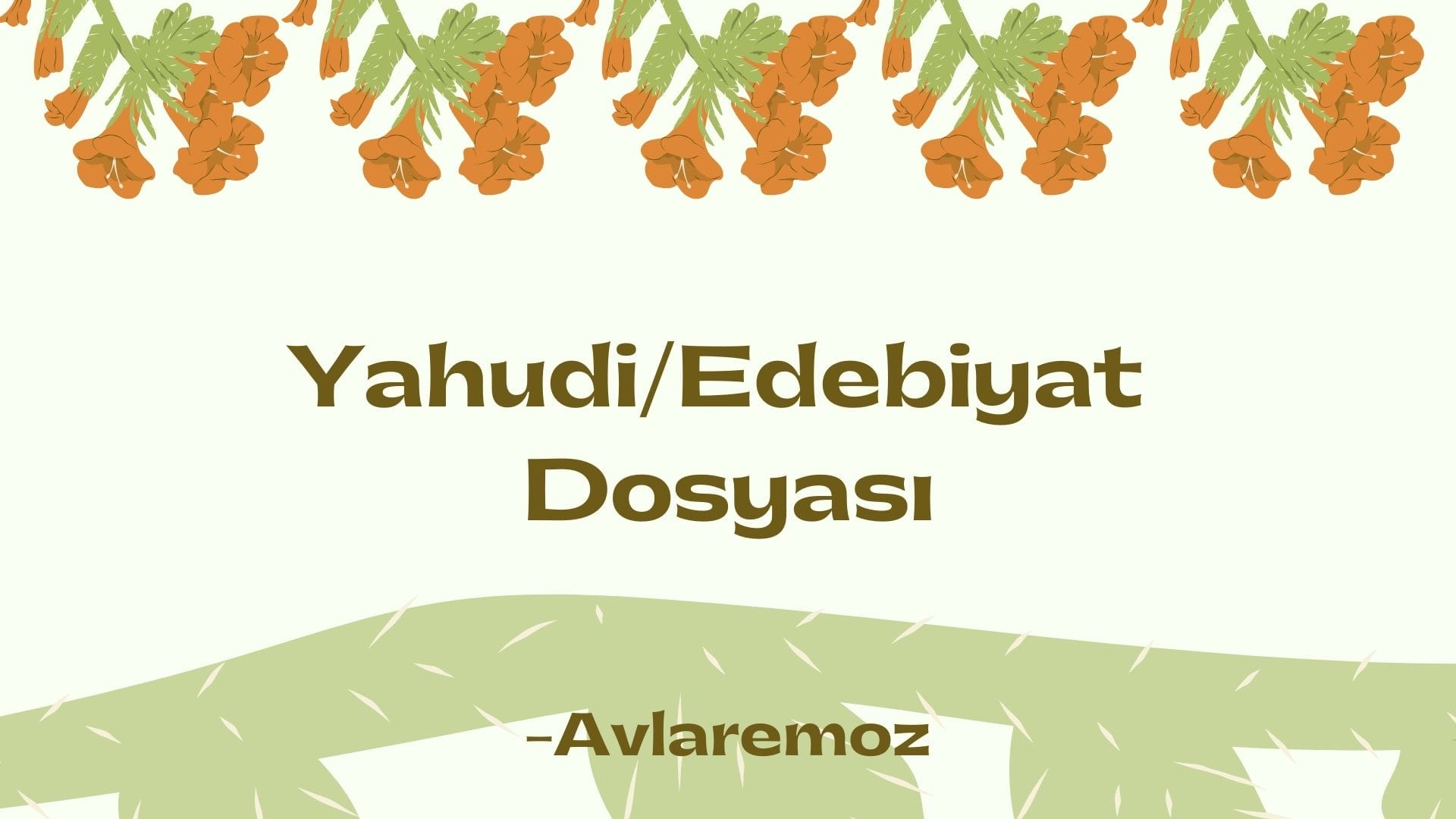 Yahudi/Edebiyat Dosyası: Küçük bir sunuş – Un empesijiko