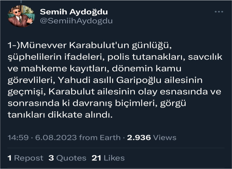 Komplo Gündemi: Garipoğlu Ailesi Yahudi İddiası