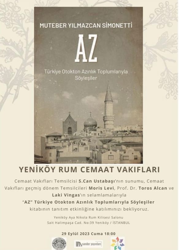 Kitap Lansmanı: ‘Az’ Bugün Yeniköy Aya Nikola Kilisesi’nde Tanıtılıyor